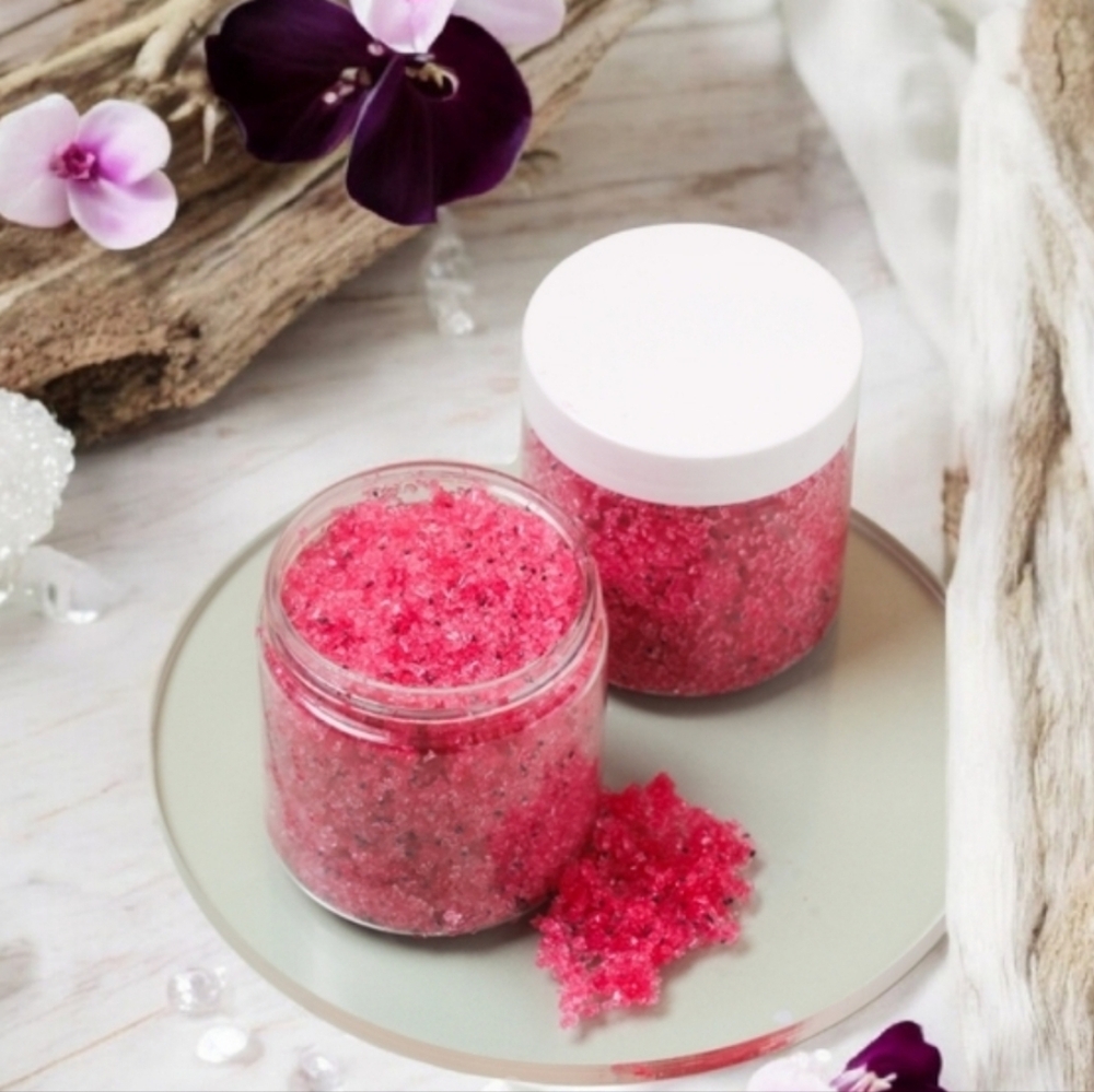 Hand Crafted, Wicked Worthy, Salty B🧂tch Peppermint Watermelon Body Scrub 8 oz - Picture 2 of 3